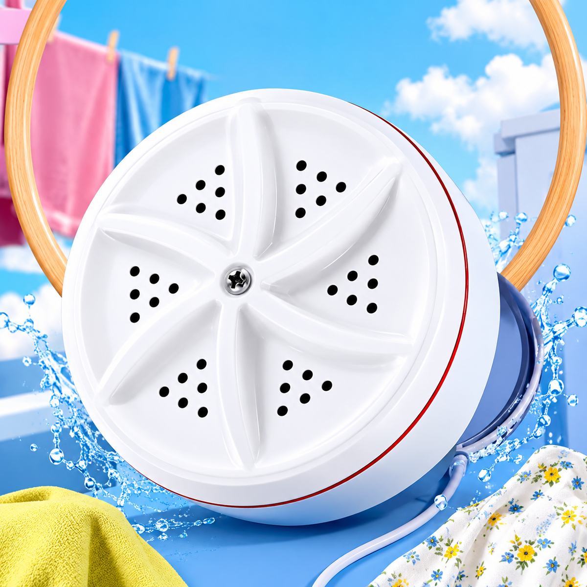 Mini Turbine de lavage roue à linge bulle ultrasons