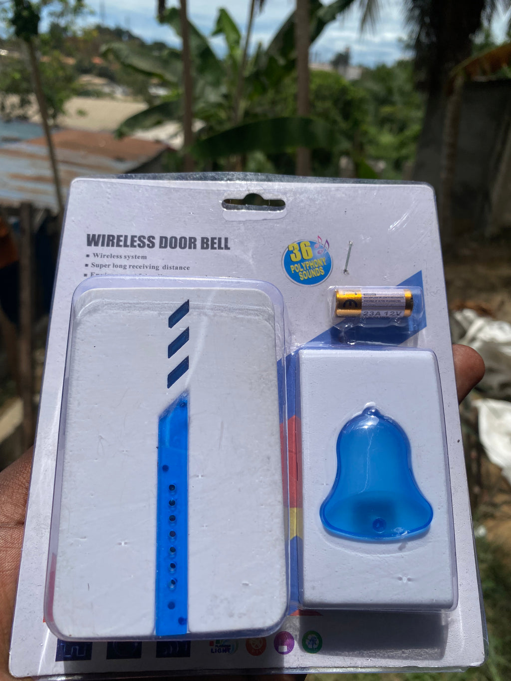 Sonnette sans fil intelligente avec indicateur LED, sonnette de porte tendance, sécurité à domicile