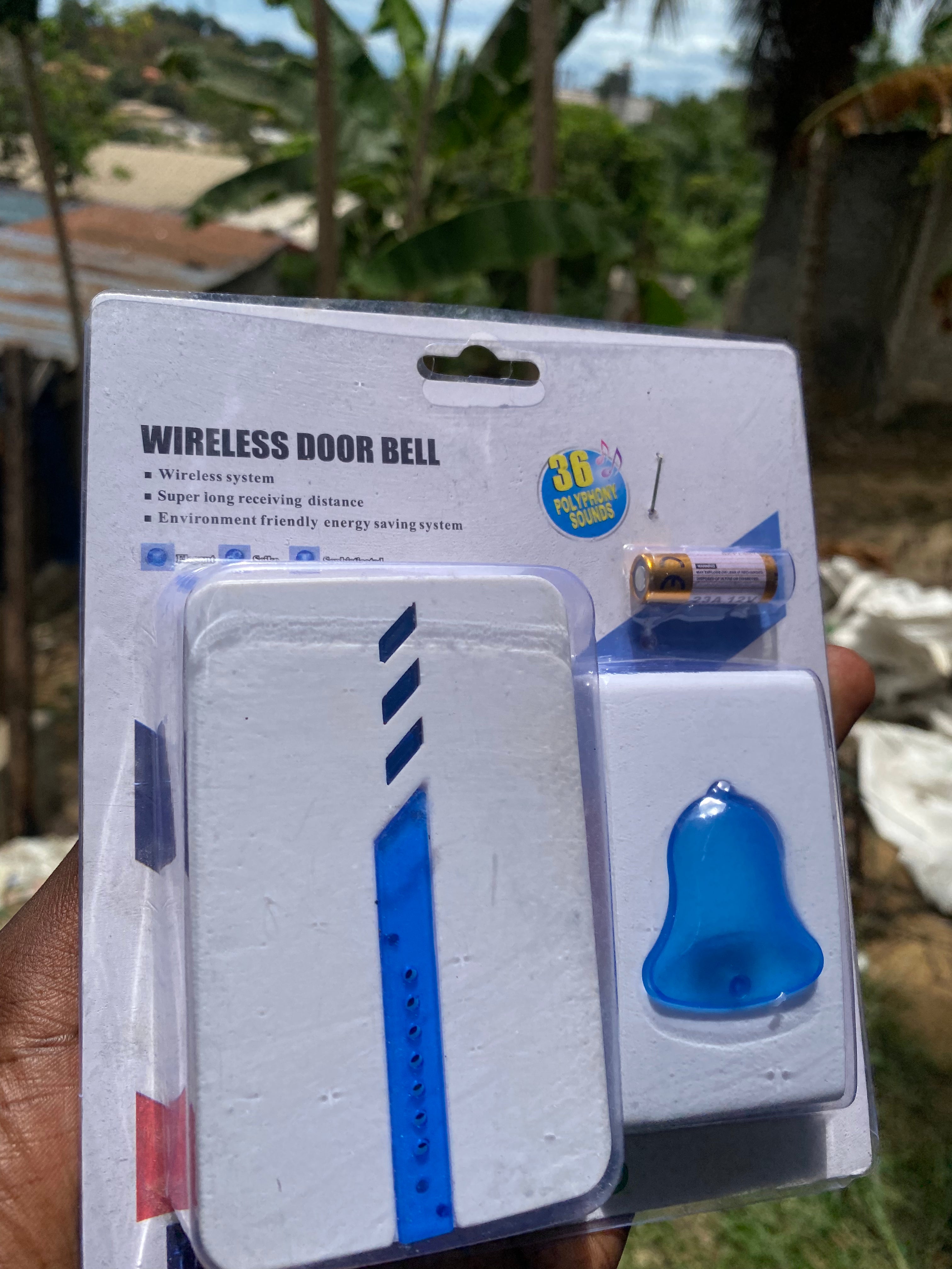 Sonnette sans fil intelligente avec indicateur LED, sonnette de porte tendance, sécurité à domicile